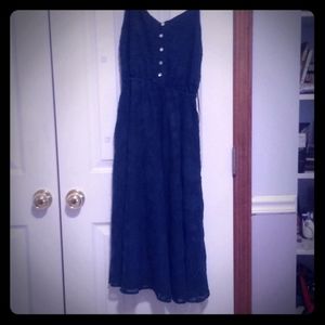 Blue floral flowy dress